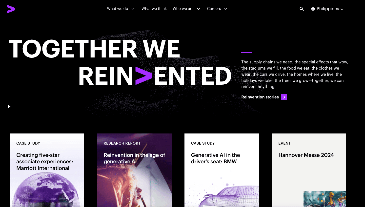 Accenture Rules Engine System screenshot